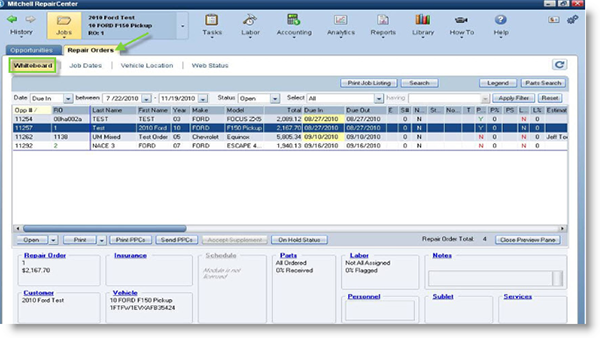 Submitting CollisionLink Parts Orders Using Mitchell Repair Center ...